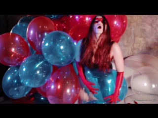 ttr room 3 session 7 red and blue (trailer) balloon inflatable fetish looner girl